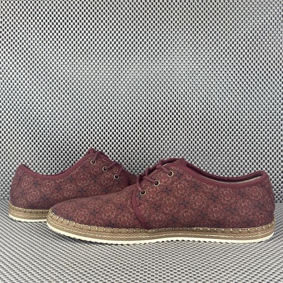 Disney x Call It Spring Aladdin Shoes Mens 10.5 Burgundy Genie Lamp Logo Lace Up - Picture 5 of 14